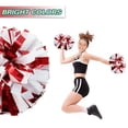 thumbnail image 3 of Pompones de porristas Lovecheer, holográficos rojos y blancos, 3 of 5