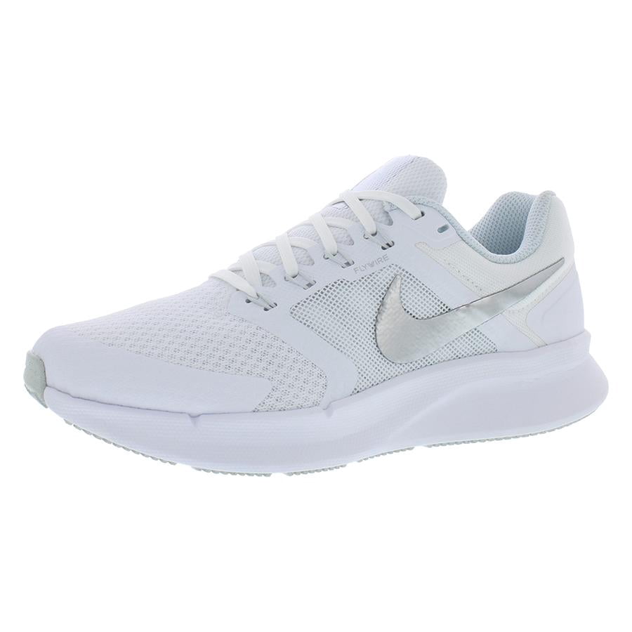 Womens Nike RUN SWIFT 3 Shoe Size: 6.5 White - Metallic Silver Running