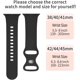 thumbnail image 2 of Correa compatible con Apple Watch Strap42mm44mm45mm, correas de silicona de repuesto compatibles con Iwatch Se Series 7 6 5 4 3 2 1, 2 of 5