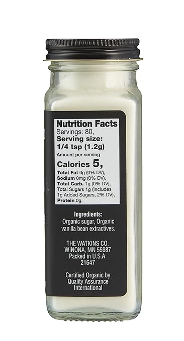 (Pack of 3), Watkins Organic Vanilla Powder, 3.4 oz