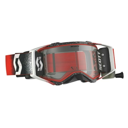 2020 Scott PROSPECT WFS Goggles -WHITE/RED- Clear Works Lens With Roll