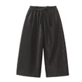 thumbnail image 4 of Girls Clothes Girls Pants Casual Elastic Waist Wide Leg Straight Leg for Everyday Wear Spring Summer with Sneakers Age 4-13 Years, 4 of 4