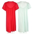 thumbnail image 4 of JEFFRICO Womens 2 Pack Nightgowns Short Sleeve Sleepwear Soft Pajama Dress Nightshirts, 4 of 4