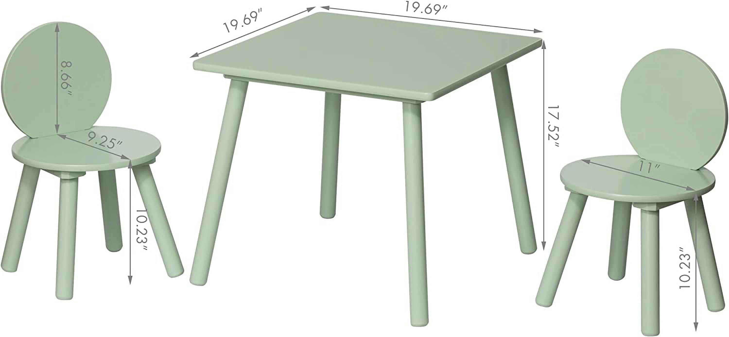 UTEX 2-in-1 Multifunction Kids Table and Chair Set, Mint Green