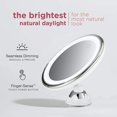 thumbnail image 2 of SHAR LED Lighted Magnifying Mirror - Dimmable Natural Light, Strong Suction Cup - Luna (White), 2 of 5