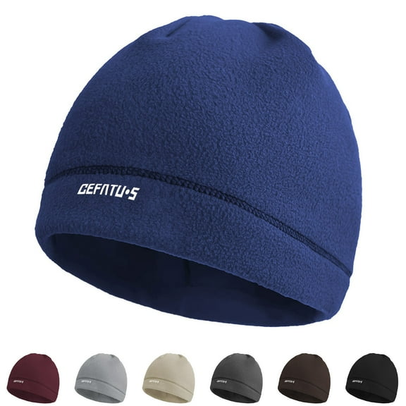 UTSJKR Mens Womens Knit Beanie Hat Fleece Lined Soft Chunky Snow Cap Lightweight Warm Winter Hats Slouchy Skull Caps Gray