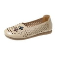 thumbnail image 1 of TOWED22 Chaussures de Travail Plates Confortables à Bout Pointu pour Femmes (Kaki, 7), 1 of 5