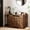 Front panel groove retro color, variant on Storage Chest, 24.8" Farmhouse Storage Bench with Safety Hinge, Wood Toy Organizer Box, Flip Top Entryway Storage Trunk Bench for Entryway, Bedroom, Living Room, Rustic Brown