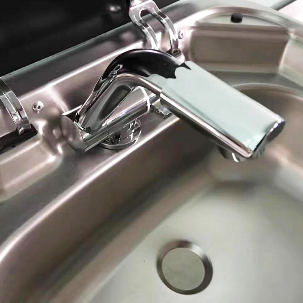 Boat RV Caravan Camper 360 Turning Cold Hot Folding Kitchen Faucet Tap Polished Silver for Caravans, Homes