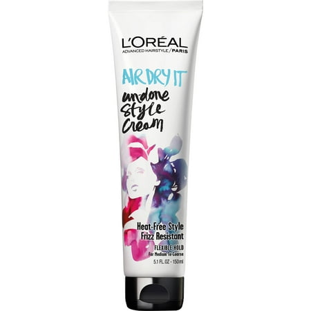 L'Oreal Paris Advanced Hairstyle AIR DRY IT Undone Style Cream, 5.1 fl. (Best Way To Air Dry Hair)