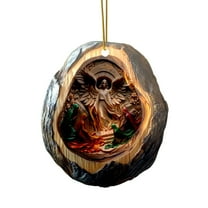 Djunllk Christmas Nativity Scene Ornaments, Xmas 2D Flat Religious The Birth of Jesus Christmas Hanging Ornaments Christmas Decorations for Holiday, Party, Home