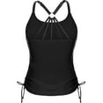 thumbnail image 6 of Huesdet Womens Swimwear Tankini Swimsuits for Women 2025 Tummy Control Swimsuit Bathing Suit Top Women Bathing Suit Top(Black,XXL), 6 of 7