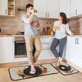 thumbnail image 6 of SKYSONIC Samurai Yin Yang Kitchen Mat 2 Pcs Set Anti Fatigue Cushioned Waterproof Non Slip Comfort Standing Padded Floor Mats Rugs, 6 of 7