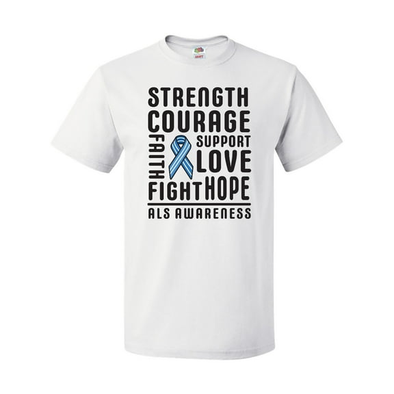 Inktastic ALS Awareness Strength Courage Support T-Shirt