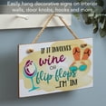 thumbnail image 3 of CounterArt "If It Involves Wine" Hanging Wood Wall Sign 9.5” x 5.75”, 3 of 7