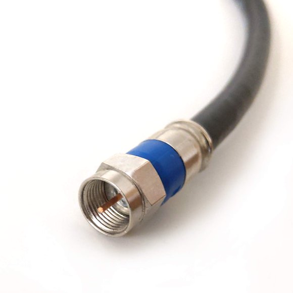PHAT SATELLITE INTL 190 Pieds COAXIAL en Cuivre Massif RG6 3Ghz Veste UV Antenne SATELLITE Intérieure Extérieure Câble 18AWG 75 Ohms Connecteurs de Compression Anti-Corrosion Nickel Assemblés aux États-Unis