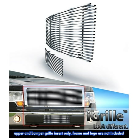 - Fits 2009-2014 Ford F150 Stainless Steel Billet Grille Grill Insert Upper+Lower