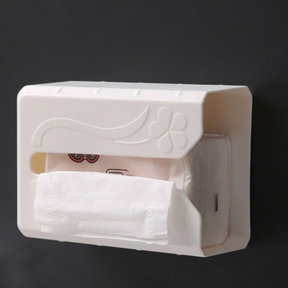 WHAMVOX  Paper Towel Holder Adhesive Tray Tissue Storage Box Creative