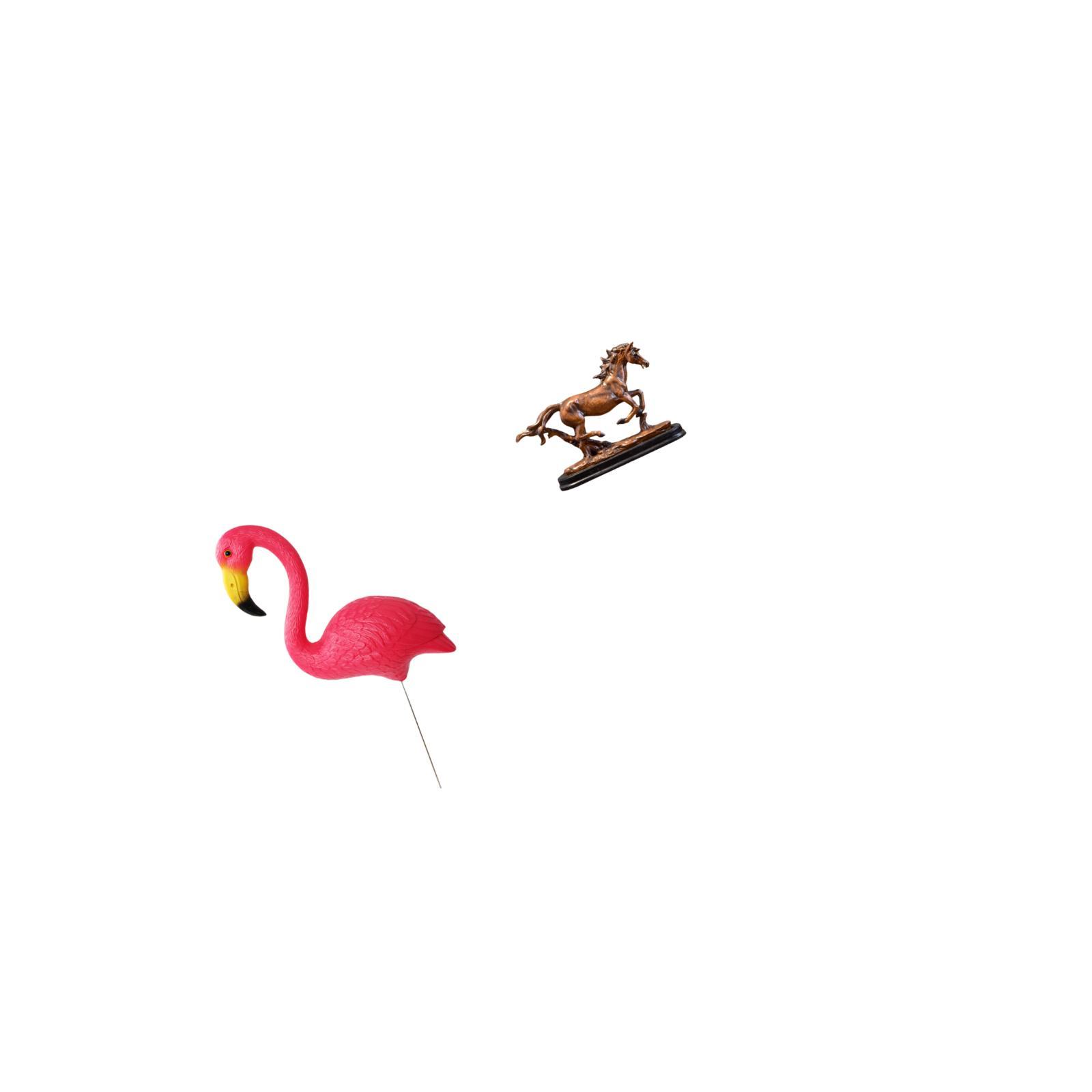 CarpNettore Flamingo Horse Garden Sculpture Figurine Ornament for Holiday Spring Desk Decoration Bookcase Living Room Furniture Home Decor Yard Art