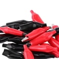 thumbnail image 4 of Lot de 20 pinces crocodiles métalliques de 28 mm, pinces électriques pour tester les sondes, noir et rouge, 4 of 4