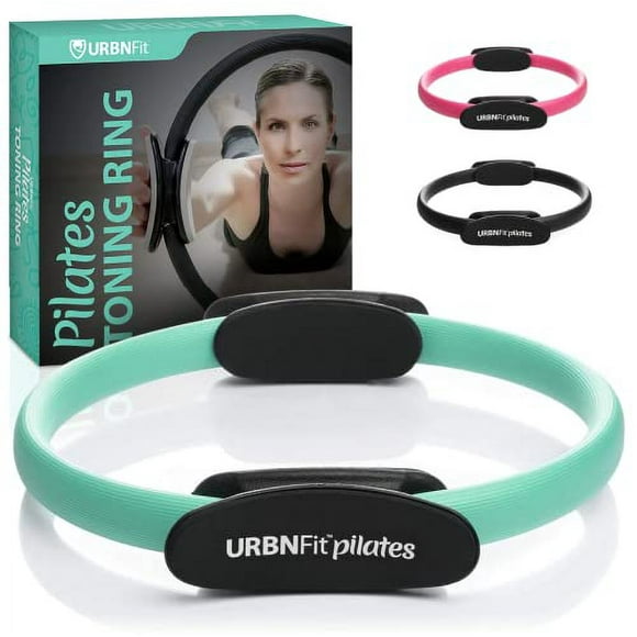 Urbnfit Pilates Ring - 12" Magic Circle W/Dual Grip, Foam Pads For Inner Thigh Workout, Toning, Fitness & Pelvic Floor Exercise - Yoga Rings W/Bonus Exercise Guide