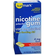 Sunmark Original Nicotine Polacrilex Gum USP, 4 mg, 50 Count