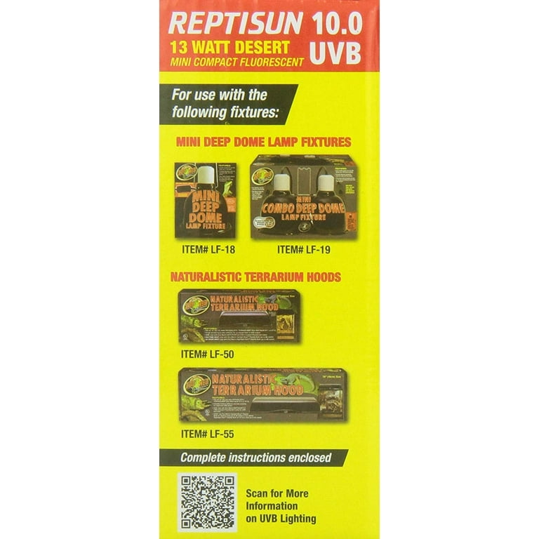 Zoo Med Reptisun 10.0 UVB Mini Compact Fluorescent - 2 Pack