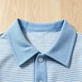 thumbnail image 3 of Tiijoy Infant Boys Outfits Cotton Striped Short Sleeve Polo Shirt Shorts Set, Sizes 18-24M, 3 of 5