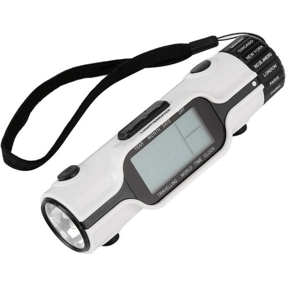 Digital Clock, The Essential Traveler's Companion with 18 Time Zone World Clock