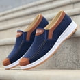 thumbnail image 2 of Tao Tao Fashion All Season Men Casual Shoes Flat Bottom Non Slip Cloth Colorblock Comfortable and Elastic Slip On Tennis Court Shoes Blue 41, 2 of 4