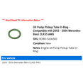 thumbnail image 2 of Oil Pump Pickup Tube O-Ring - Compatible with 2003 - 2006 Mercedes-Benz E55 AMG 2004 2005, 2 of 2