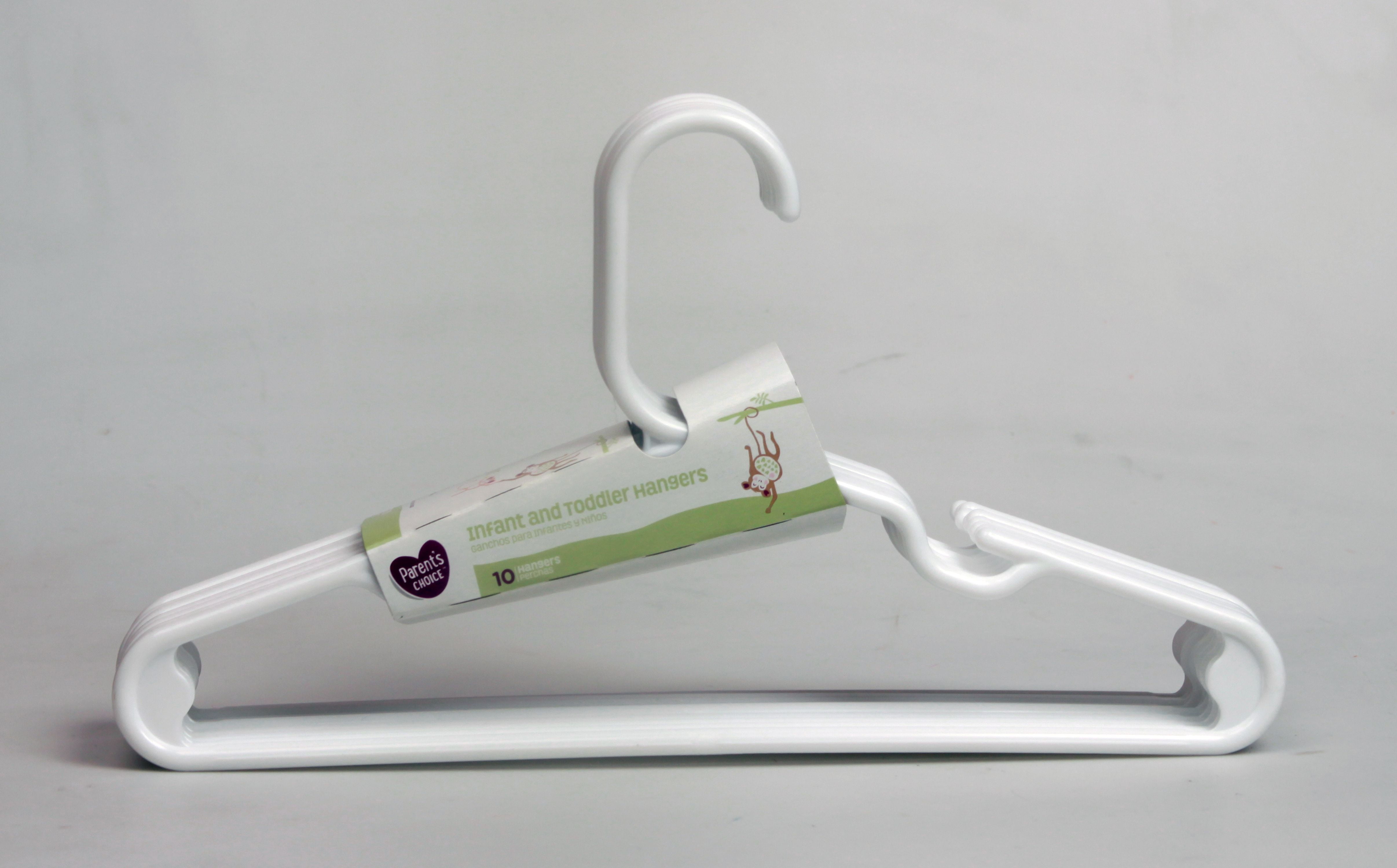 Parents' Choice Brand Infant and Toddlers Clothing Hanger, White