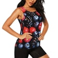 thumbnail image 2 of Fotbe Variety Of Fruits And Berries Blusas Sin Mangas para Mujer – Estilo Casual, Corte Suelto, Slim-Fit, Cuello Redondo Deportivo, Tops de Verano para Gimnasio y Yoga-X-Large, 2 of 7