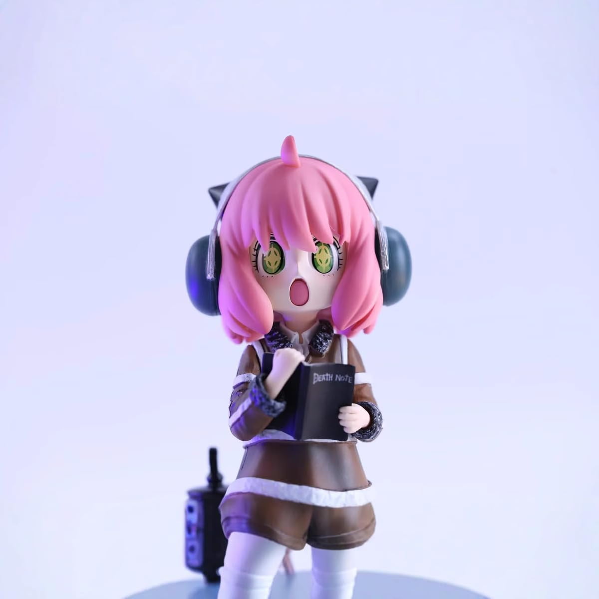New Anya Forger Figure, Standing Replacement Head Anya Forger Action Figures 18cm/7.1inch PVC Handmade Anime Character Statue Model Decoration Gifts