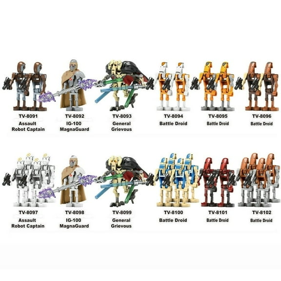 Star-Wars General Grievous Battle Droid Minifigures Building Blocks 12 Pack
