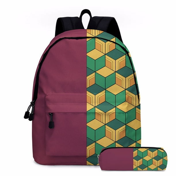 Tomioka Giyuu mesurost Destroy Blade 3D mochila bandolera estuche de lápices tres piezas bolsa de viaje para ordenador portátil cosplay anime hombres mujeres zhangyuxiang unisex
