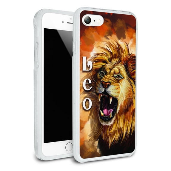 Leo Lion Zodiac - Astrological Sign Astrology Protective Slim Hybrid Rubber Bumper Case for Apple iPhone 7