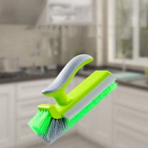 Wall Corner Cleaning Brush | Fine Steel Bristles, Heavy Duty Dirt Removal | Multifunctional Scrub Brush for Tile, Bathtub, Kitchen, Bathroom, Grout, Floors | 45° Ergonomic Handle | Easy Storage