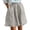 Gray, variant on Women's Cotton Linen A Line Short Skirt with Pockets Elastic Waist Ruffle Hem Casual