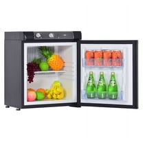 Smad 3 Way Propane Rv Refrigerator 1.4 Cu.ft, Compact Camper 12 V/110V/Gas LPG Fridge, for Rv, Garage, Black