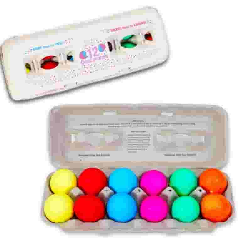 Cascarones Eggs 3 Dozen Pack - 36 Easter Eggs with Rainbow Colorful Confetti