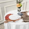 thumbnail image 6 of SKYSONIC Cute Easter Bunny Round Tablecloth 60inch Indoor Wrinkle Free, Rabbit Red Easter Egg Circular Lace Table Cover Washable for Kitchen Party BBQ Dining Decor, 6 of 7