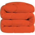 thumbnail image 3 of DNG Creations 3 Piece Wavy Stitching Comforter Solid Orange Colour 550 GSM Super Soft 100% Egyptian Cotton With 6 Corner Tabs ( Oversized King - Size ), 3 of 6