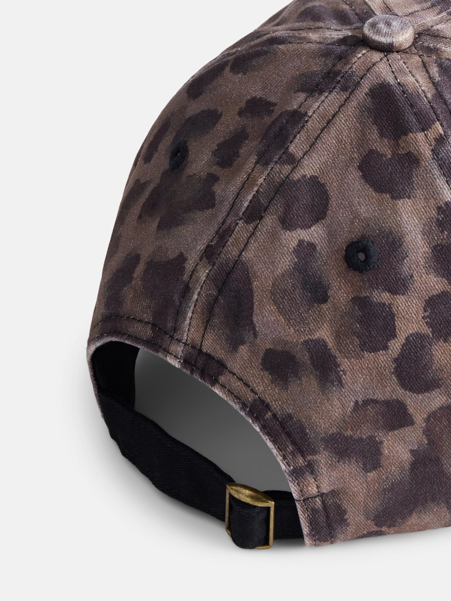 Scenario Women's Twill Baseball Hat, Dark Ombre Leopard