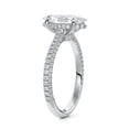 thumbnail image 2 of Bow Jewel 2 Ct Emerald Cut Diamond Ring for Her - 14K White Gold Plated Bands - Engagement Wedding Hidden Halo Diamond Ring - Anniversary Gift for Wife - Jewelry for Her, 2 of 3