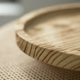 thumbnail image 5 of Natural Wooden Round Dish Ornament Slice Tray Table Charger with Height, 5 of 6