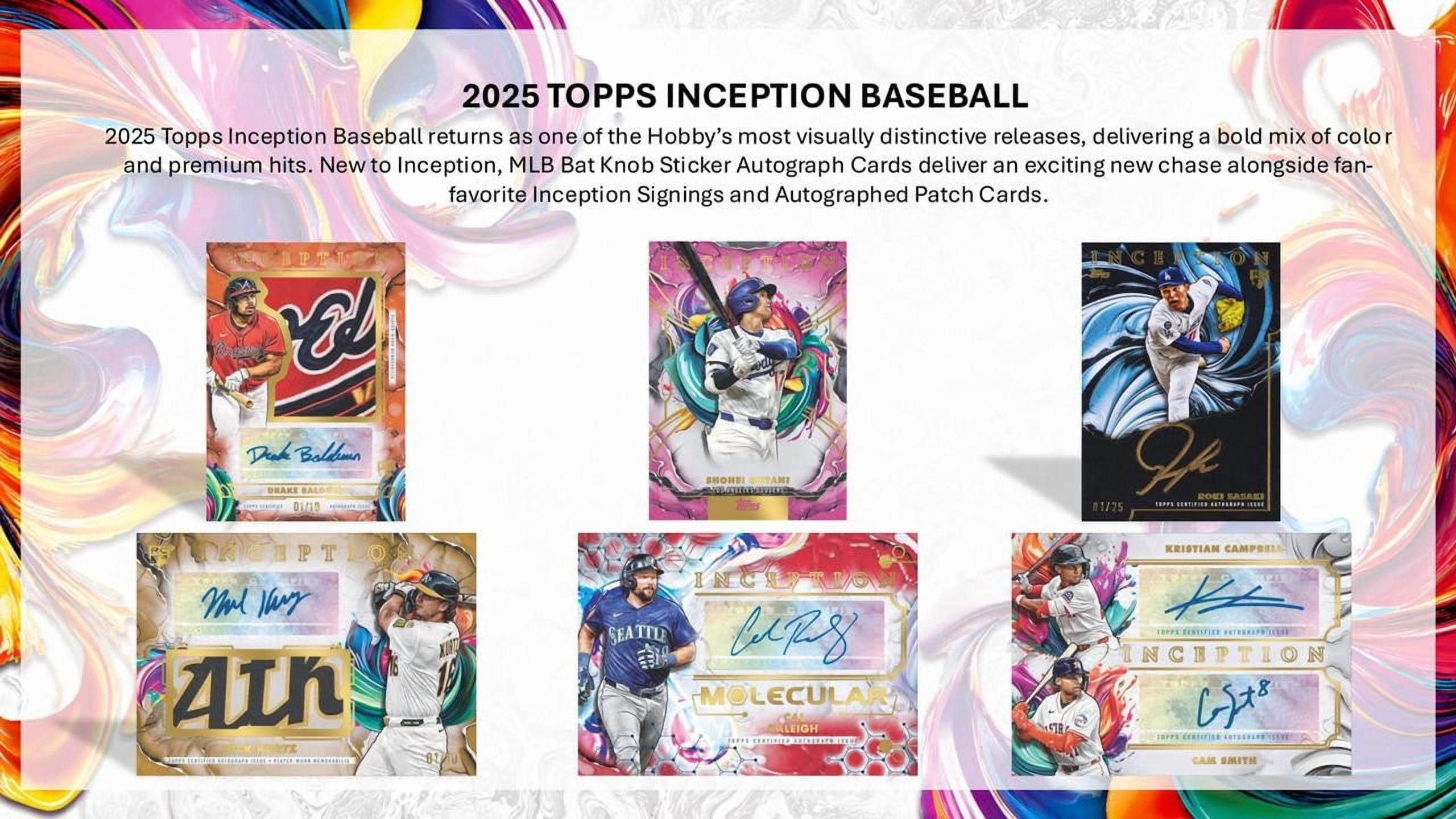 MLB 2025 Topps Inception Baseball Hobby Box 1 Box English