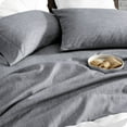thumbnail image 5 of Bare Home Heathered Blueberry Cationic Microfiber Sheet Set, Wrinkle Resistant, Deep Pocket, Twin, 5 of 6