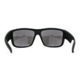 thumbnail image 4 of Mens Classic Thick Plastic Horn Sport Sunglasses Matte Black Silver Mirror, 4 of 4