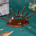 thumbnail image 5 of 1Set Evil Eye Ring Holder Wooden Ring Display Finger Ring Stand Cute Jewelry Display Holder Finger Showcase Display Stands Engagement Wedding, 5 of 6